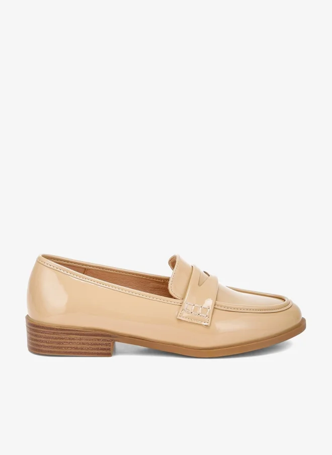 London Rag Women's Penny Strap Detail Loafers in Beige