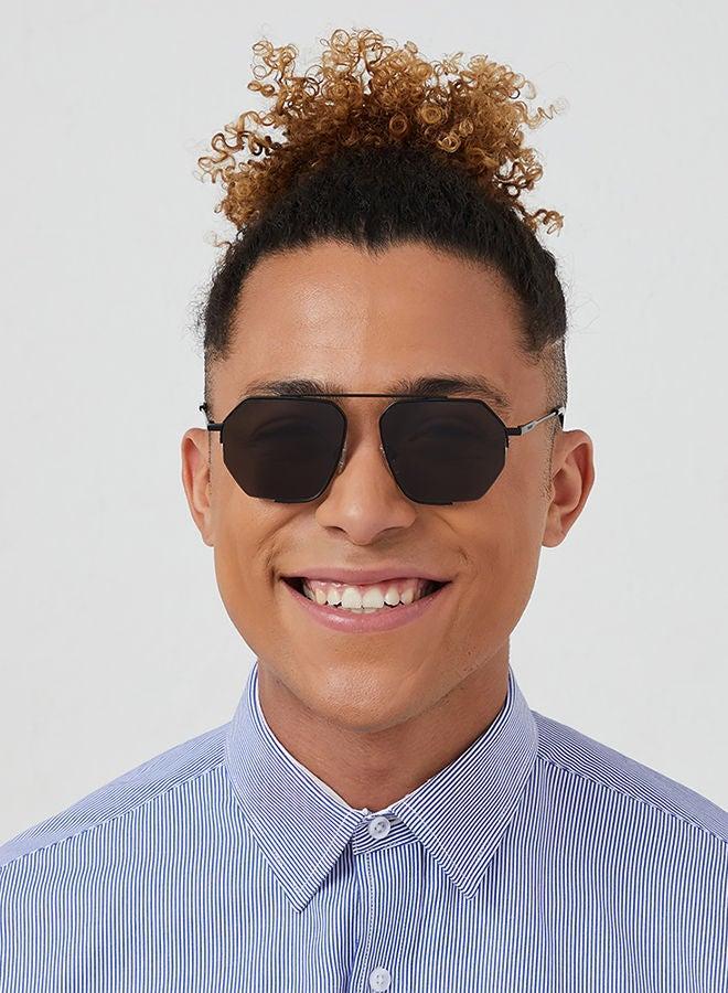 30Sundays MEGÈVE,Men Sunglasses, Geometric Sunglasses, UV Protection: UV400 (Black,Gray) - Image 4