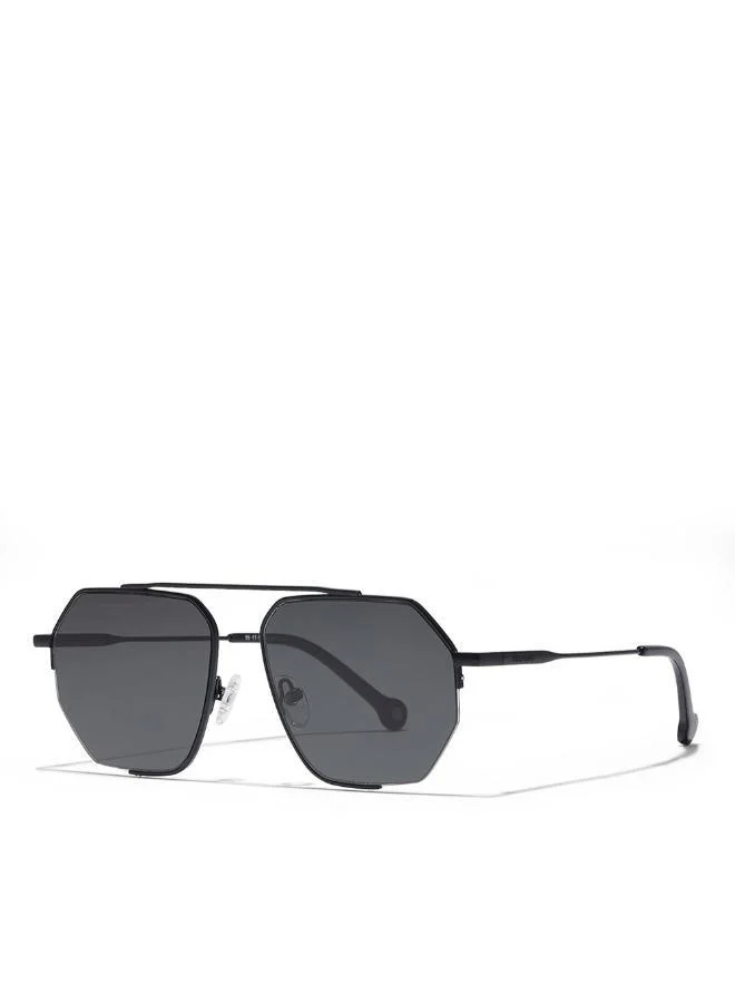 30Sundays 30Sundays MEGÈVE,Men Sunglasses, Geometric Sunglasses, UV Protection: UV400 (Black,Gray)