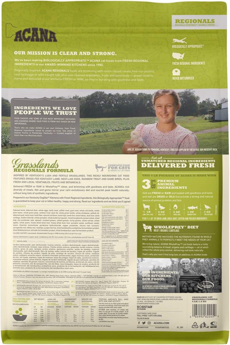 acana طعام القطط الجاف ACANA Regionals Grasslands مناسب بيولوجيًا خالي من الحبوب - Image 2