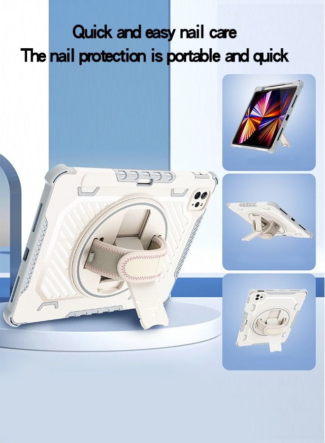 GROIC Cover for iPad Pro 11" 2022 Case with Pencil Holder, Heavy Duty Protective Shockproof Cover, 360° Rotating Stand, Hand Strap, Shoulder Strap Case for iPad Pro 11"  - Image 5
