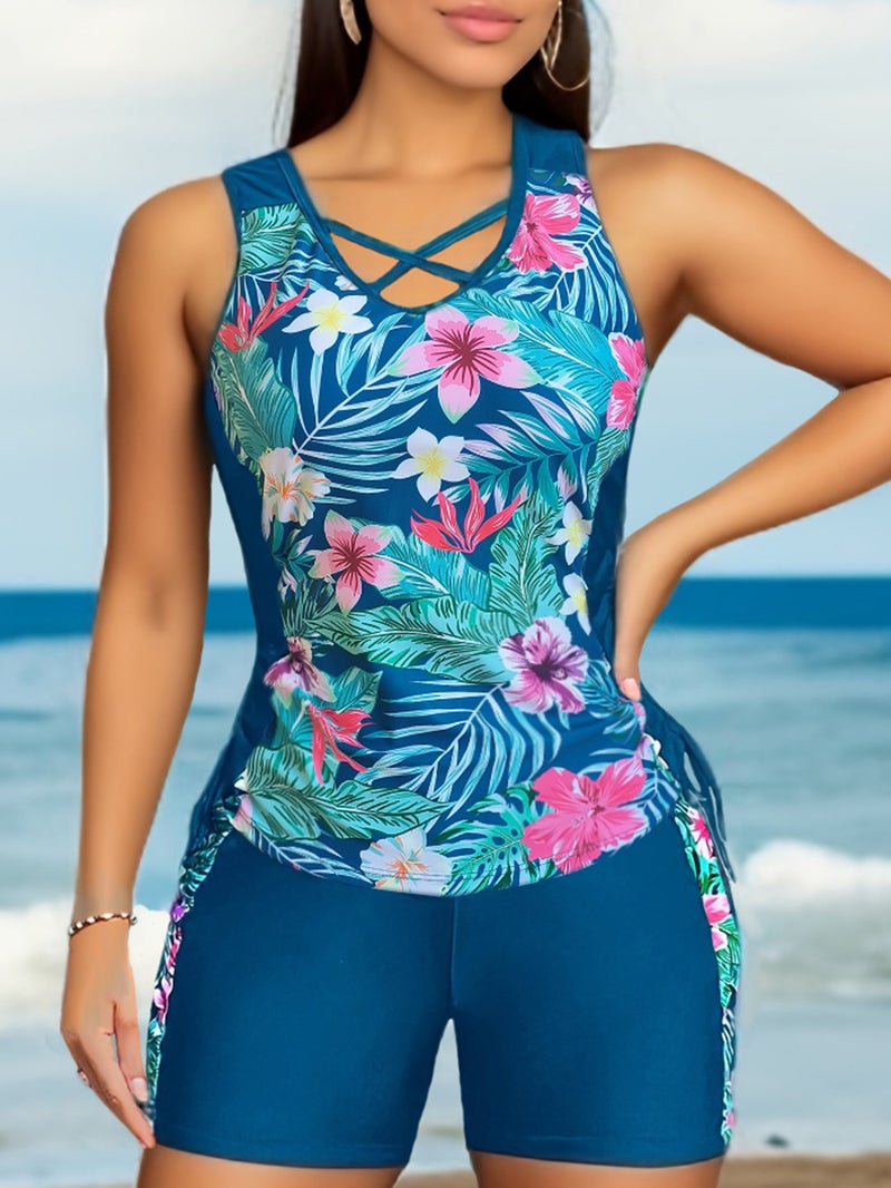 Split Swimsuit Bikini Bikini Plus Size Printed Swimsuit Manufacturers - Image 4