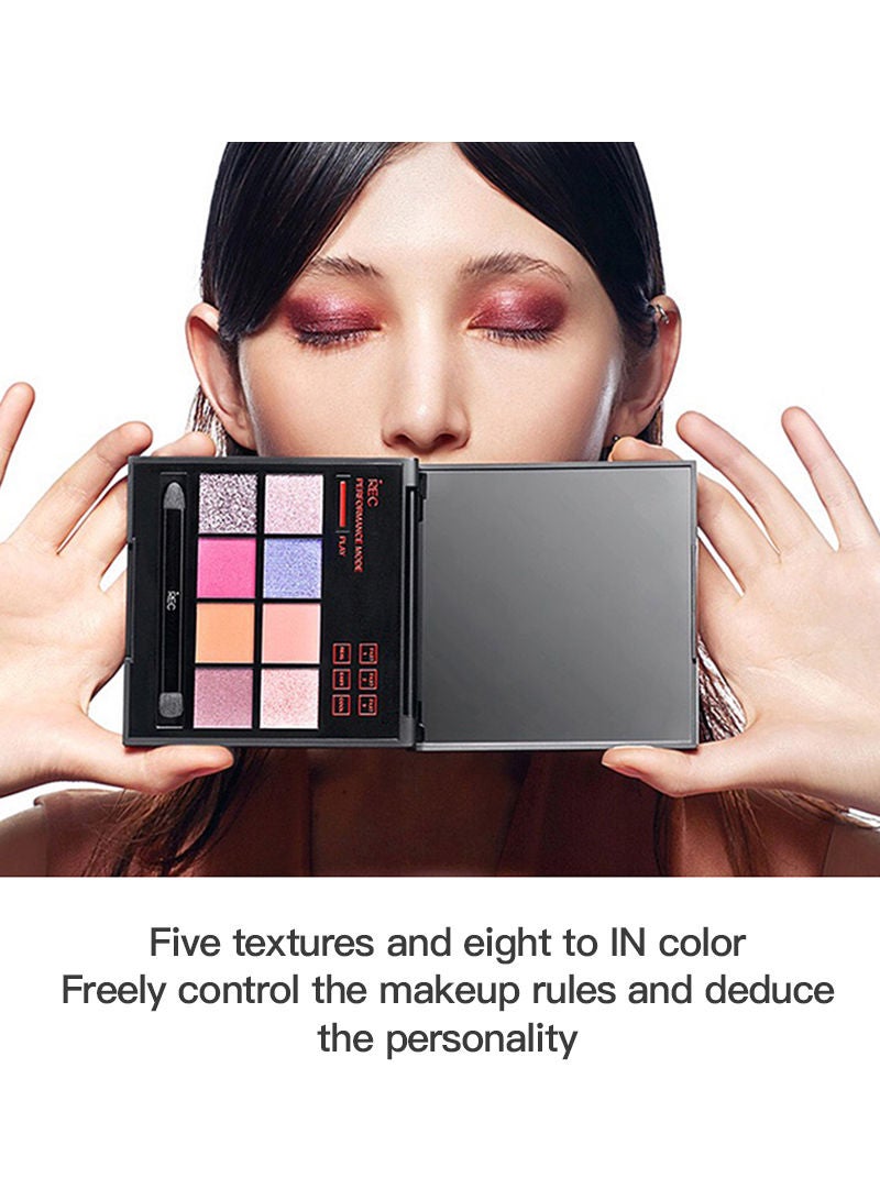 REC Player Multi-control Eye Shadow Plate Eye Shadow Pearl Waterproof Sequins Earth Color 8.8g - Image 3