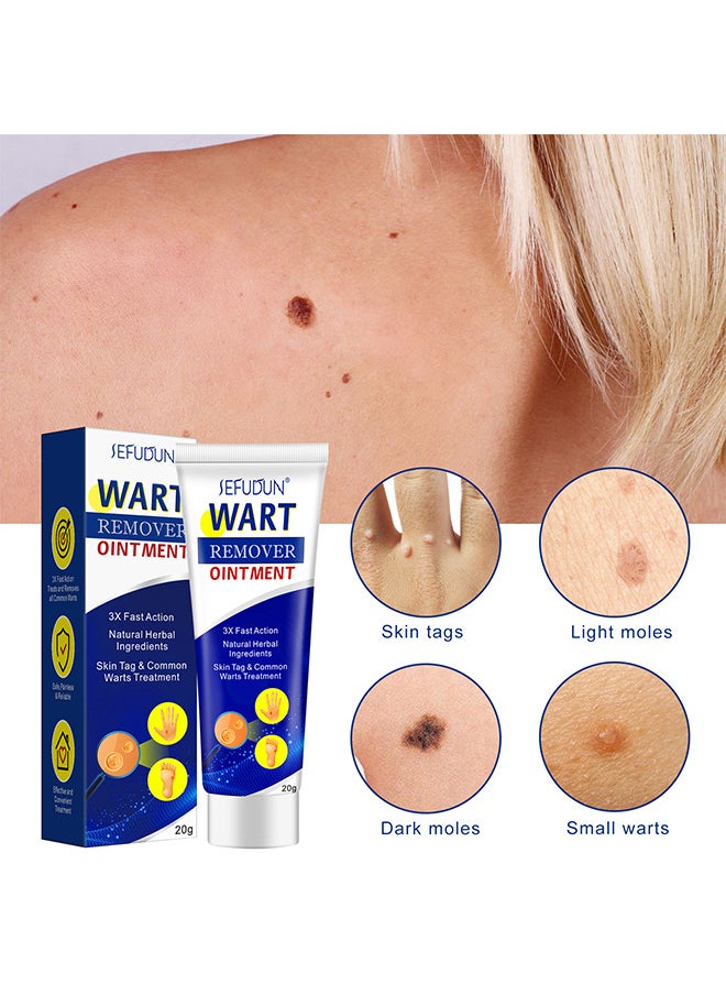 Sefudun Wart Remover Ointment, Smoothes Skin Gentle Fast Acting Gel Wart Removal For Plantar Wart Flat Warts And Corns, Fast-Acting Corn Removal Mask For Plantar, Common And Flat Wart 20G  - Image 4