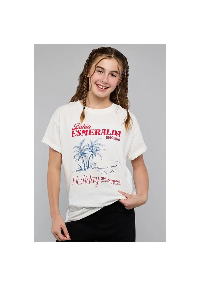 R&b Printed T-Shirt with Crew Neck and Short Sleeves