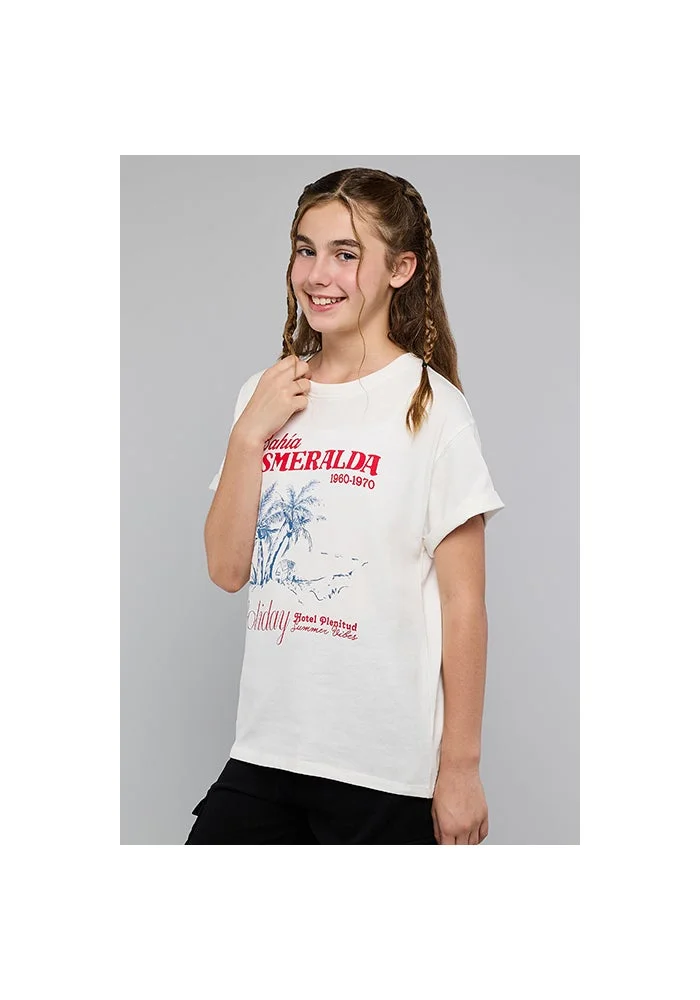 R&b Printed T-Shirt with Crew Neck and Short Sleeves