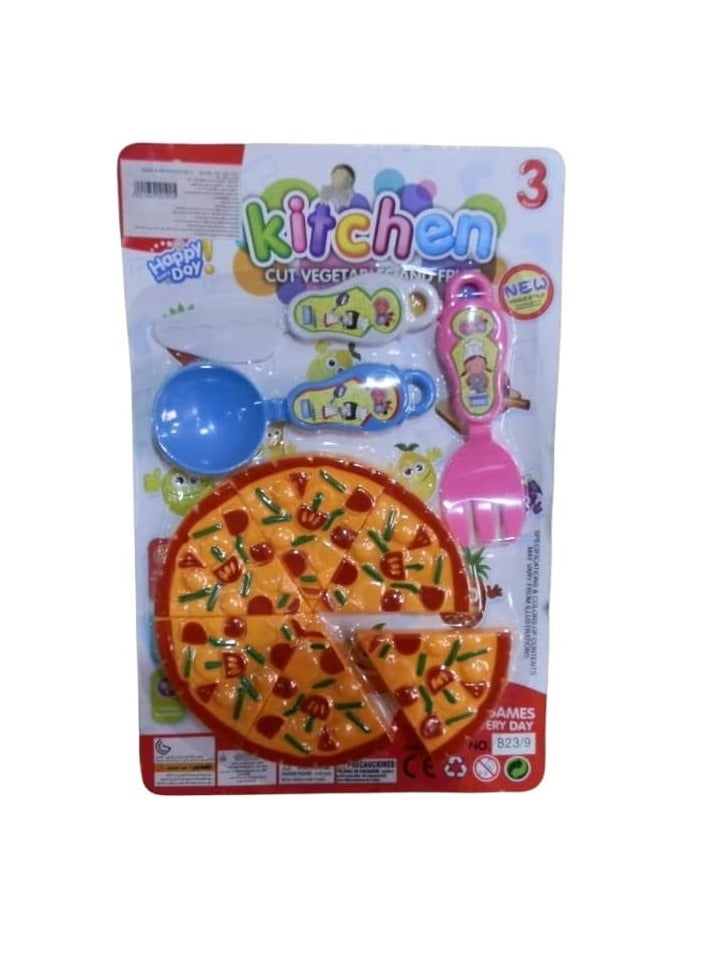 سبيس شوب مجموعة ألعاب طبخ البيتزا للأطفال (متعددة الألوان)