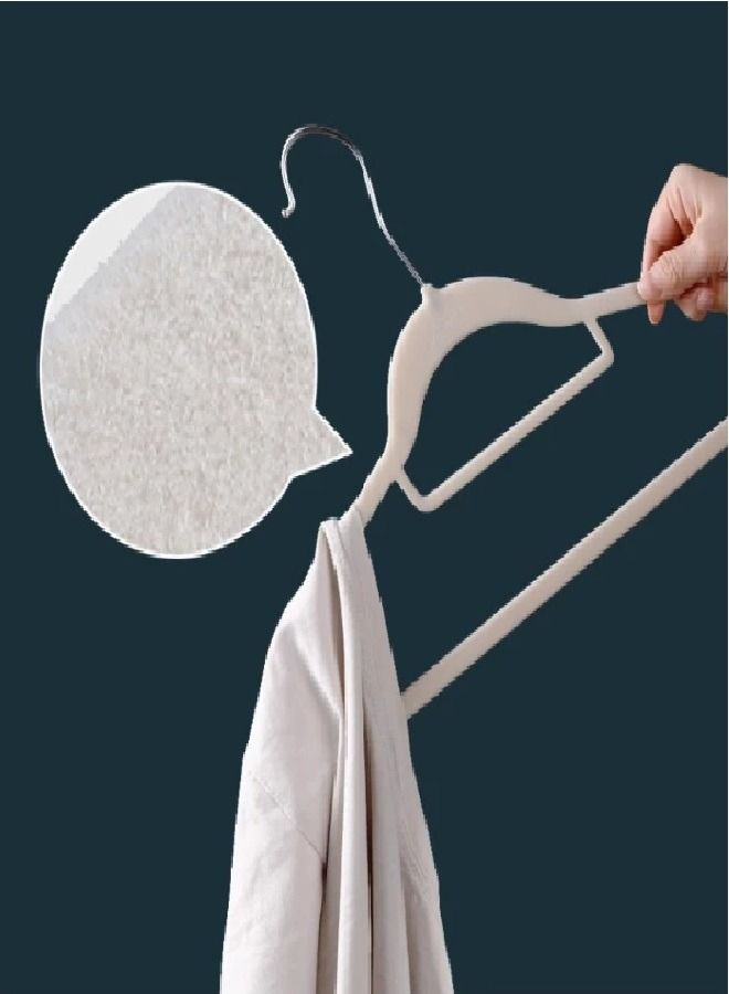 10-Piece Non-Slip Flocking Hangers Grey - Image 5