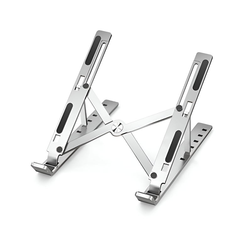 Ergonomic Stand - Multi-angle laptop platform for 10”-17.3” screens, boosts productivity, reduces neck strain, portable and stable design.