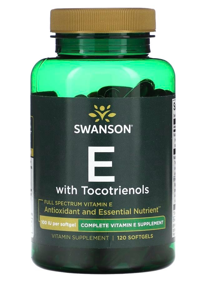 SWANSON Full Spectrum Vitamin E With Tocotrienols 100 IU 120 Softgels