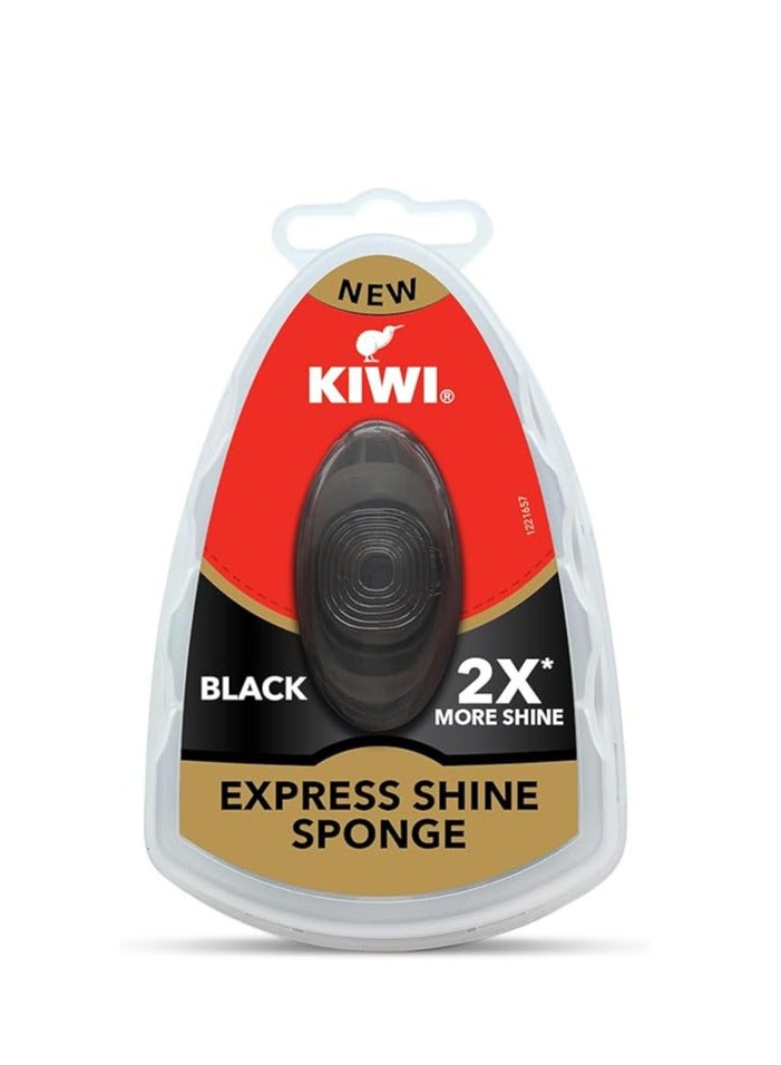 كيوي KIWI Express Shine Sponge ملمع أحذية، أسود، 5 مل - Image 1