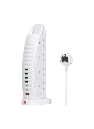 Burj Al Arab Sailboat Shape Tower Extension Lead with USB, Tower Extension Cord 8 Way Outlets 6 USB (2 Type C and 4 USB Ports)  3.6A Multi Plug Extension Socket 2M Cable with Switches, Vertical Power - pzsku/Z121BF4A8E45910311202Z/45/_/1675225780/348a08aa-744d-4750-9d7b-b86f575f5f34