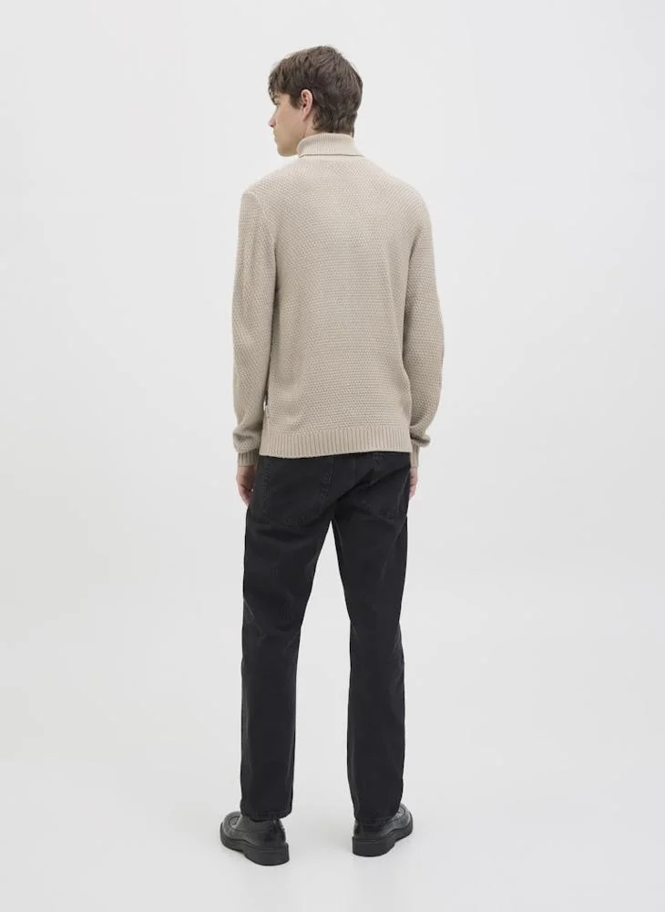 JJ Rebel Knit Roll Neck Half Zip Sweater