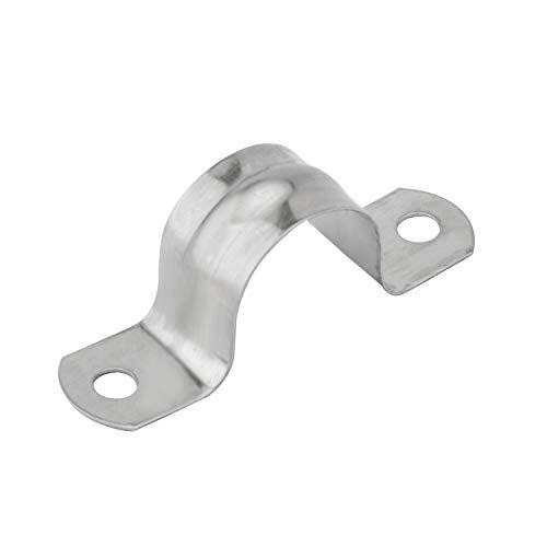 ISPINNER 25pcs M25 Stainless Steel Rigid Pipe Strap for 1 Inch Hose OD, 2 Holes Cable U Bracket Clamp Hanger Tube Strap Tension Clips - Image 5