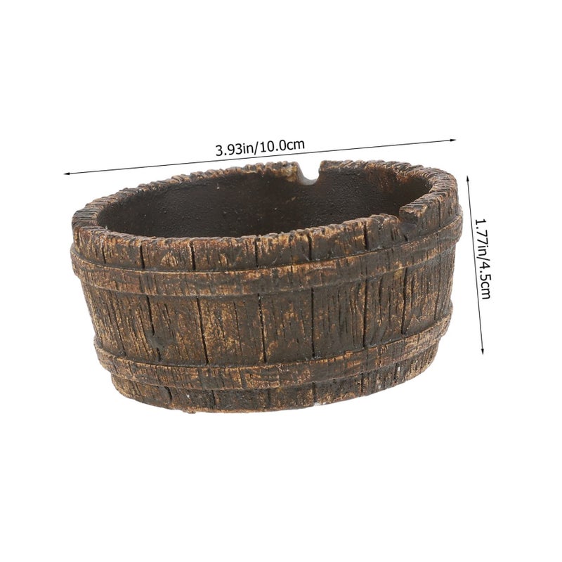 Retro Cement Ashtray Compact Ashes Holder For Home Office Desk Decor Lightweight Smoker Accessory - Image 3