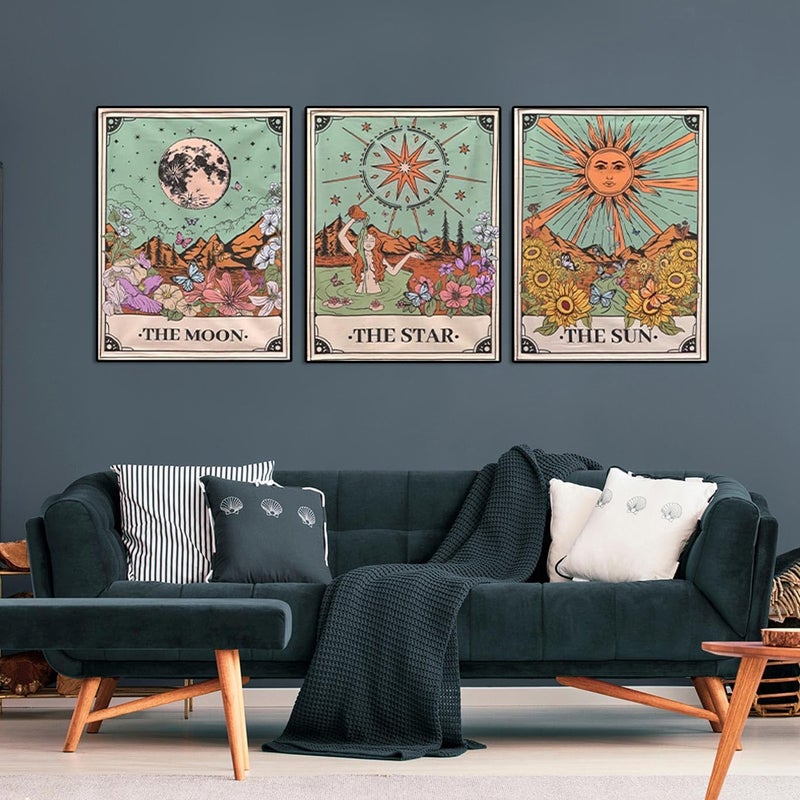 WUDWL Diamond Painting Kits for Adults - 3 Pack Sun and Moon DIY 5D Diamond Art Kits Full Drill Diamond Dots Paintings with Diamonds Gem Art and Crafts Home Decor 12x16inch - Image 2
