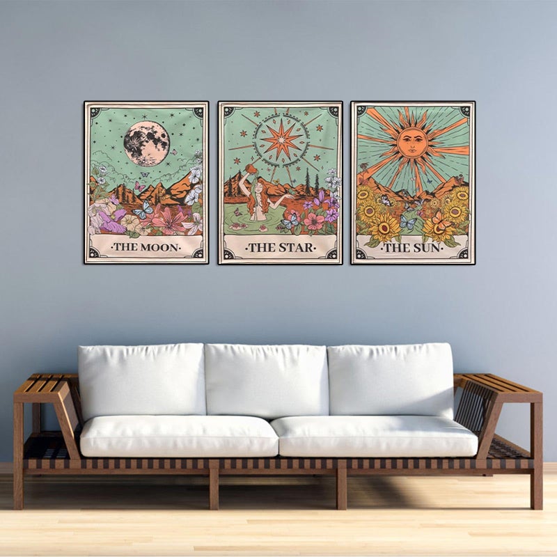 WUDWL Diamond Painting Kits for Adults - 3 Pack Sun and Moon DIY 5D Diamond Art Kits Full Drill Diamond Dots Paintings with Diamonds Gem Art and Crafts Home Decor 12x16inch - Image 4