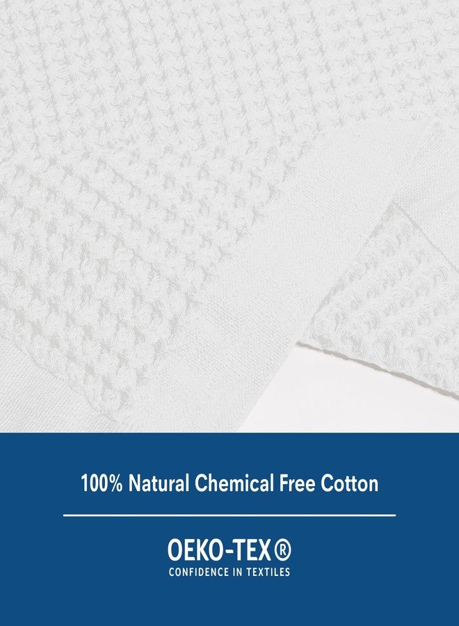 ONSEN Supima Cotton Waffle Bath Mat - Bathroom Rug, Washable Rug, Bathroom Floor Mat - Ultra-Absorbent, Quick-Dry, Soft & Durable Luxury Cotton - White, 20x30 in - Image 4