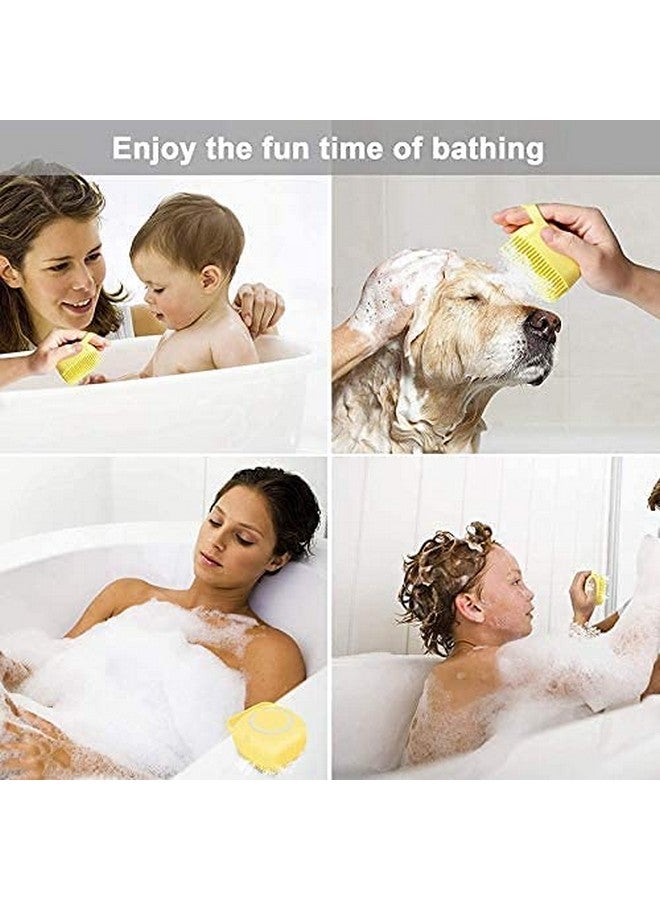 GS E-Com Soft Silicone Bath Brush With Hooks/Baby Showers Cleaning Brushes Mud Dirt Remover Massage Back Scrubber Skin The Ultra And CanFilling Shampoo bath brush soft with 80ml liquid shower ball - Image 3