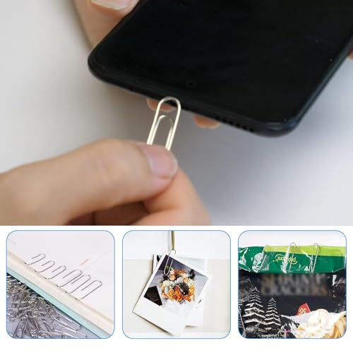 HIQU and HIST Binder and Paper Clips Set, 340 pcs Assorted Sizes in Container With Compartments - Silver Paper and Black Binder Clips for Home, School, Office Supplies - Image 5