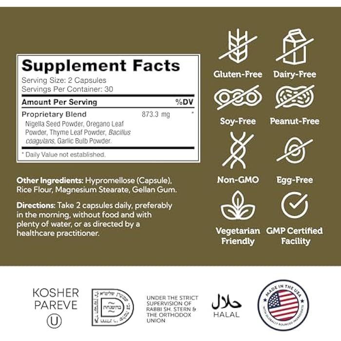 Zahler - CandAid Cleanse Digestive Health Supplement with Probiotics for Women & Men - Daily Adults, Men & Women Probiotic for Gut Health & Overgrowth - Kosher (60 Timed Release Capsules) - Image 5