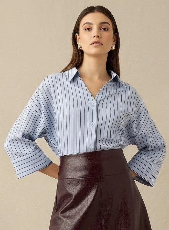 Splash FAV Boxy Shirt with Stripes