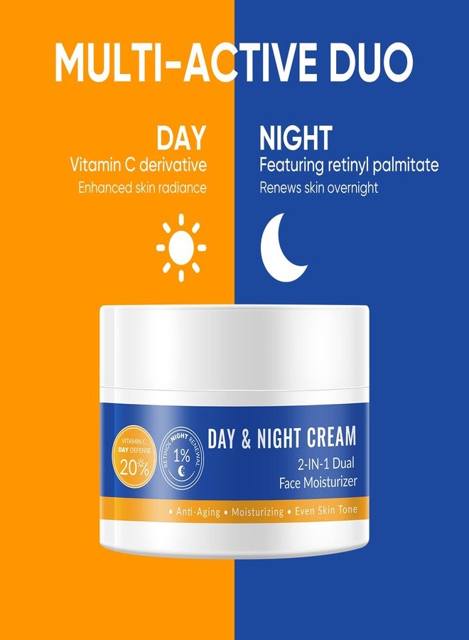 YAFUSIPE 20% Vitamin C Cream and 1% Retinol Cream for Face, 1.76OZ Day & 1.76OZ Night Facial Moisturizer Daily Face Moisturizer for Women Men, Hydrating for Anti-aging Wrinkle Even Skin Tone Tightening 3.53OZ - Image 4