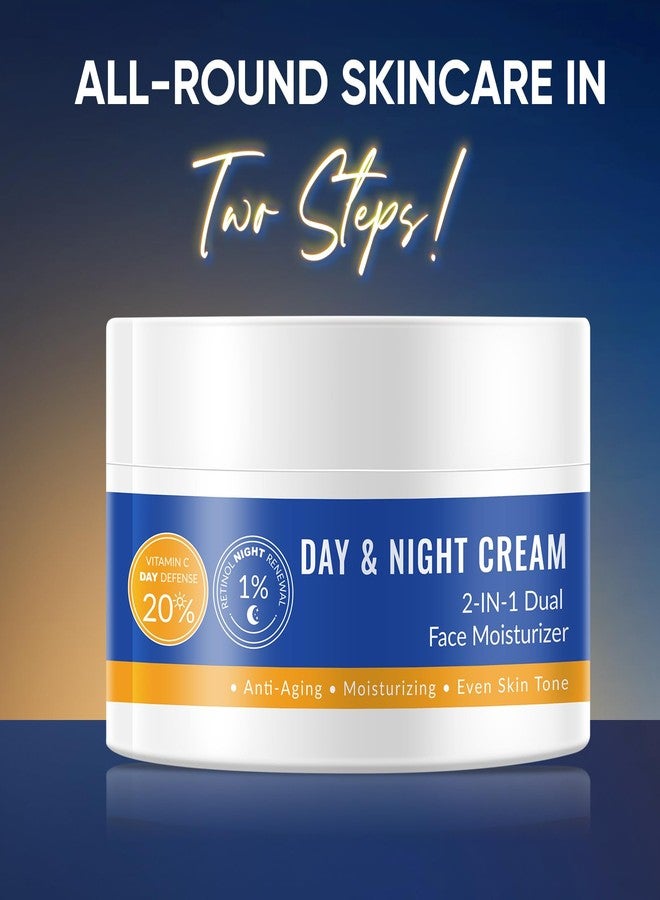 YAFUSIPE 20% Vitamin C Cream and 1% Retinol Cream for Face, 1.76OZ Day & 1.76OZ Night Facial Moisturizer Daily Face Moisturizer for Women Men, Hydrating for Anti-aging Wrinkle Even Skin Tone Tightening 3.53OZ - Image 5