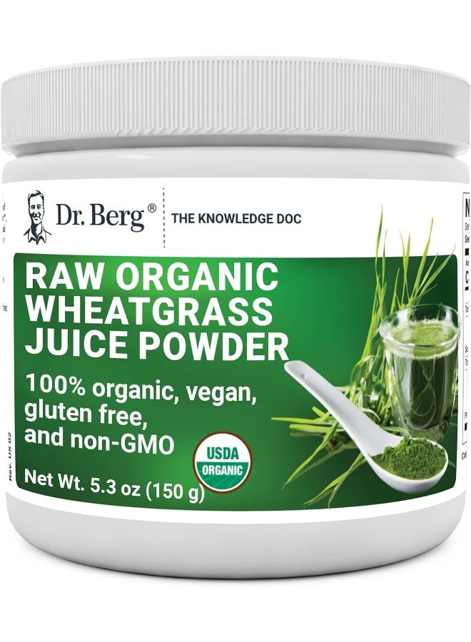 Dr. Berg Nutritionals Dr. Berg's Nutritionals Wheat Grass Superfood Powder - 60 Servings - Gluten Free Non GMO - 5.3oz - Image 1