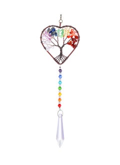 Excefore Heart Shaped Sun Catcher, Crystal Tree of Life Suncatchers Hanging Ornament Chakra Stones Window Crystal Ball Prism Pendant Garden Home Car Decor  - Image 1