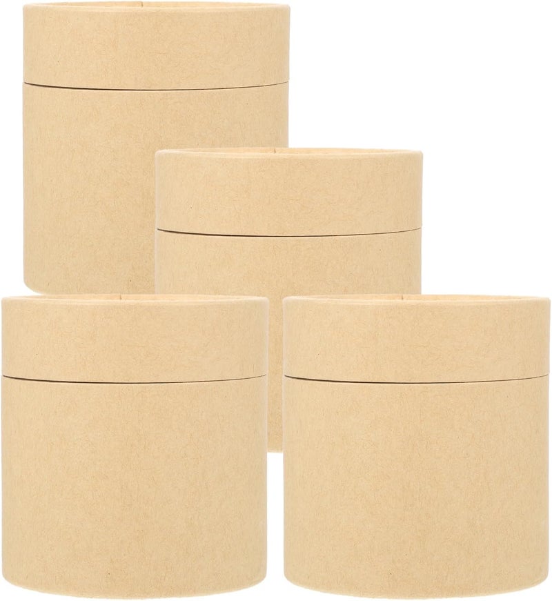 Shop & home all-space compatible Alipis 4pcs Kitchen Tea Canisters Kraft Paper Storage Jars 83x90mm Thickened round Household Storage Containers for Loose Leaf Tea and Dry Food Countertop Use Assorted natural tone picks Multiple sizes Water rust proof Upgraded classic design Advanced minimal build Regular scheduled transit Stable local goods source Integrated local logistics Light sturdy raw material Trendy versatile build Modern warehouse management Assorted color options Popular practical build Trendy flexible practical build Wet anti slip Fixed delivery schedule Multi-style matching design Salt mist resistant KSA local stock Multi-market matching options Room to room portable Multi-use upgraded craftsmanship Polished safe edge Organized shipment arrange - Image 1