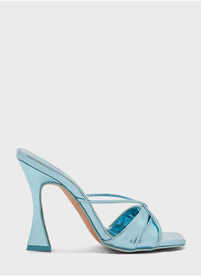 Ginger - Metallic Heeled  Mules - Image 1
