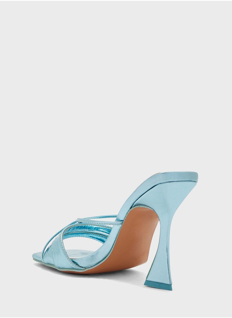 Ginger - Metallic Heeled  Mules - Image 1