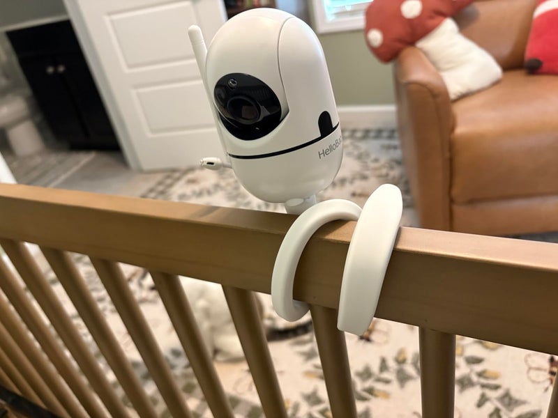Haoyou Flexible Baby Monitor Mount Bracket for Hello Baby HB6550/Pro/Plus/HB65/HB66/HB6339/HB248 and ANMEATE SM935E, 17.15 Inch Twist Stand Suitable for Crib Rails Without Tools or Wall Damage - Image 3