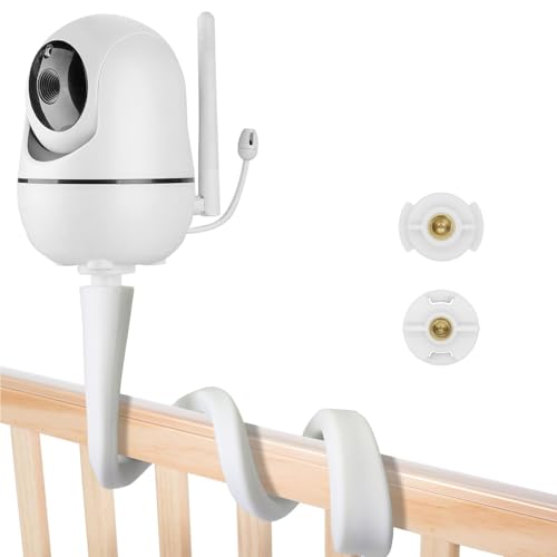 Haoyou Flexible Baby Monitor Mount Bracket for Hello Baby HB6550/Pro/Plus/HB65/HB66/HB6339/HB248 and ANMEATE SM935E, 17.15 Inch Twist Stand Suitable for Crib Rails Without Tools or Wall Damage - Image 1