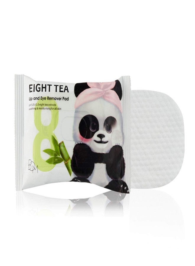 BOM COSMETICS Eight Tea Lip and Eye Remover Pad 30ea 1.94 oz. Double Sided Pad for Exfoliation Care & Hydration, Waterproof Lip & Eye Makeup Remover Wipes, Korean Face Wash, Travel Size - Image 2