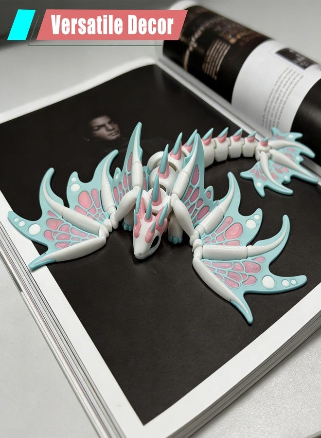 Kizcmvre 3D Printed Dragon with Wings - Articulated 7 Inch Flying 3D Printed Dragon Toy,3D Printed Animal Fidget Toy for Creative Desk Pet Decor Fun Gift. (Blue) - Image 5