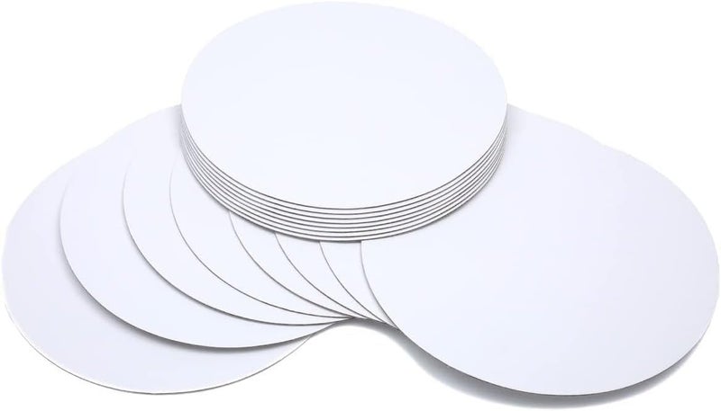 Red Dot Gift 12-Pack Cake Boards, White Cake Boards 10 inch Round, Cardboard Cake Rounds Cake Base Used To Boards for Cake DIY, Dessert and Crafts Display. - Image 1