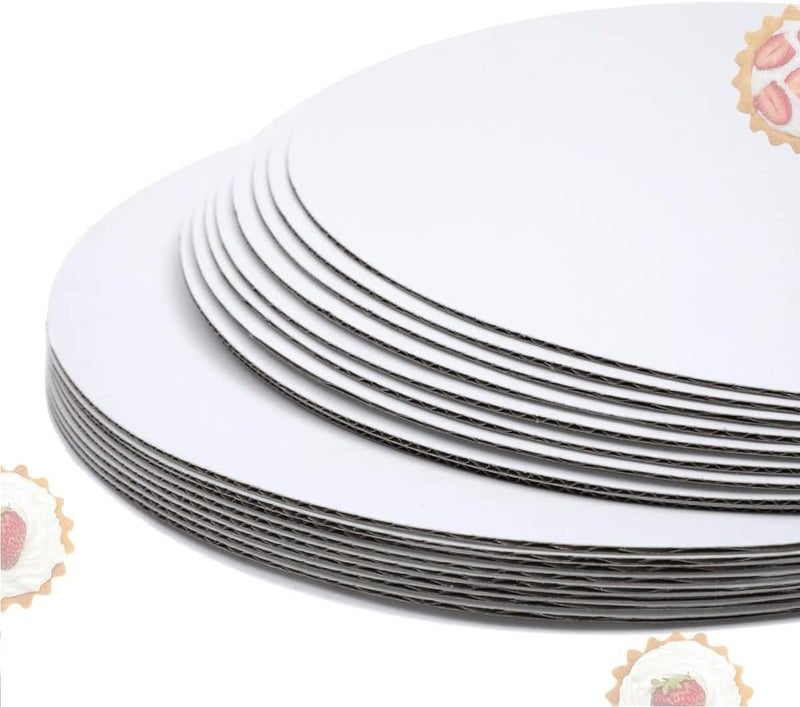 Red Dot Gift 12-Pack Cake Boards, White Cake Boards 10 inch Round, Cardboard Cake Rounds Cake Base Used To Boards for Cake DIY, Dessert and Crafts Display. - Image 3