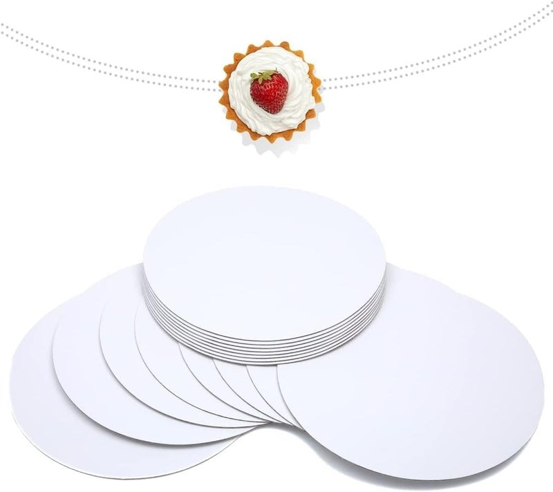 Red Dot Gift 12-Pack Cake Boards, White Cake Boards 10 inch Round, Cardboard Cake Rounds Cake Base Used To Boards for Cake DIY, Dessert and Crafts Display. - Image 5