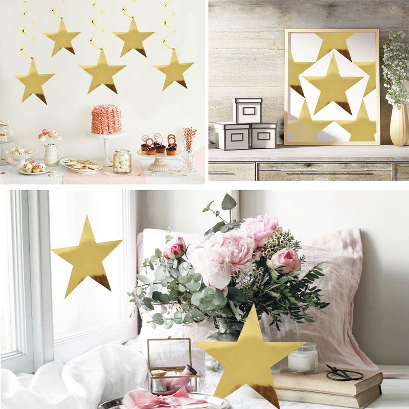pcs Cutouts Paper Stars Birthday Wedding Decoration Party Decorative Props - Image 2