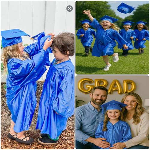 Happy Secret Kindergarten and Preschool Graduation Cap and Gown Set with Tassel and 2025 and 2026 Year Charms - Image 5