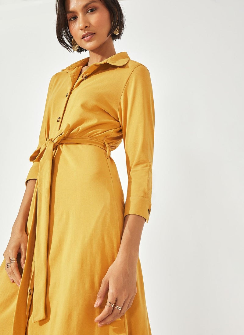 The Label Life Button-Down Midi Shirt Dress - Image 3