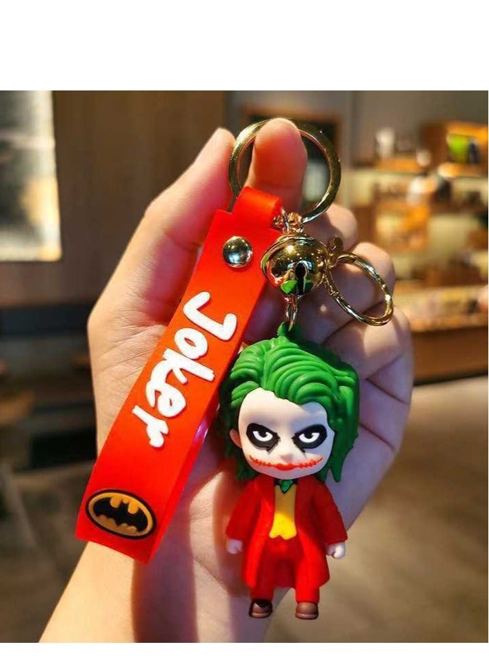 DC American Movie Character Joker Plastic Keychain Red