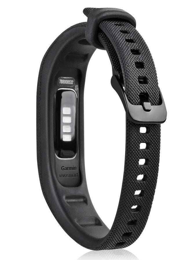 C2D JOY Strap TPU Wristband Compatible with Garmin vivosmart 4, Activity and Fitness Tracker (Black) Large - Image 3