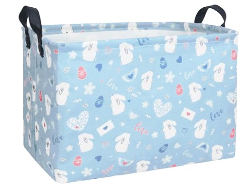 BOOHIT Large Easter Baskets for Kids Personalized Baby Girl Easter Basket Cute Teen Boy Spring Decor Love Envelope Bunny Egg - Image 1