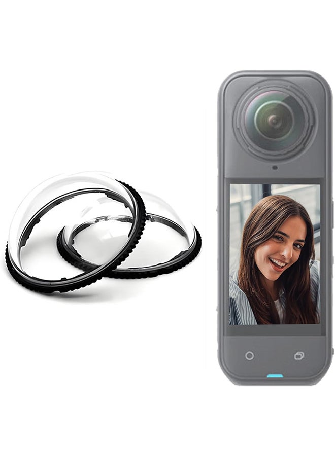 O Ozone Lens Guard for Insta360 X5 | Scratch-Resistant PC Lens Cover with Anti-Reflective Coating & Twist-On Design Camera Accessories- Clear - Image 1