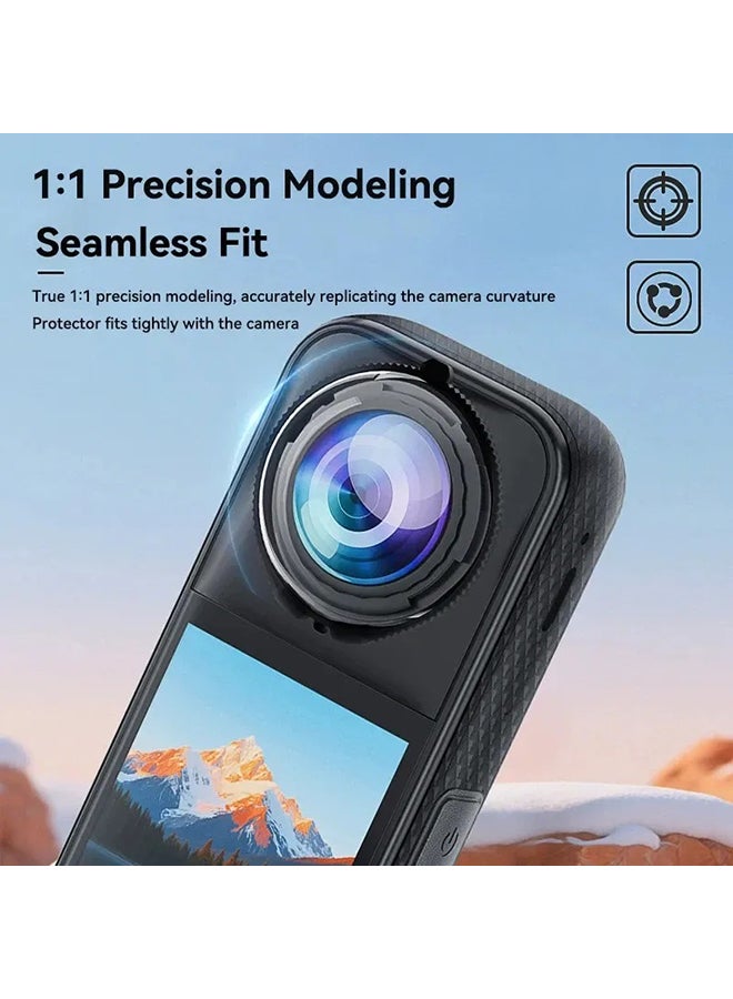 O Ozone Lens Guard for Insta360 X5 | Scratch-Resistant PC Lens Cover with Anti-Reflective Coating & Twist-On Design Camera Accessories- Clear - Image 2