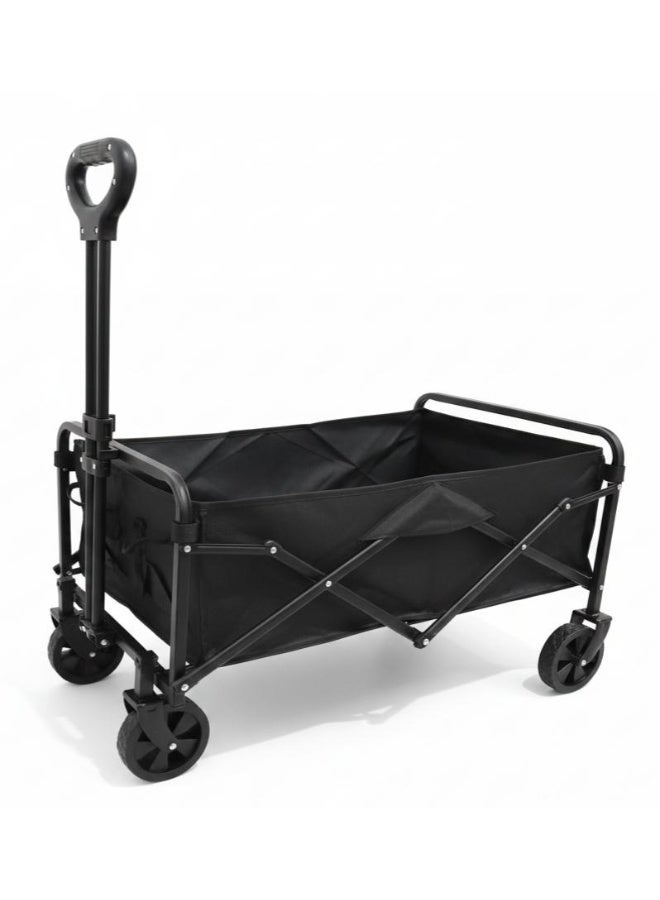No brands Collapsible Folding Outdoor Utility Wagon Black – LB-20558, 73×48×87 cm 5 Inch - Image 1