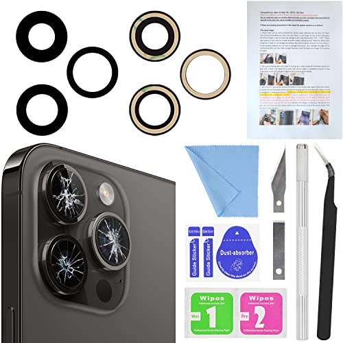 ASDAWN Back Rear Camera Lens Glass Replacement for iPhone 14 Pro Max 67 Inches with PreInstalled Adhesive ASDAWN Back Camera Lens Glass kit with Installation Manual Repair Tool Set - Image 1